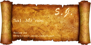 Sal János névjegykártya